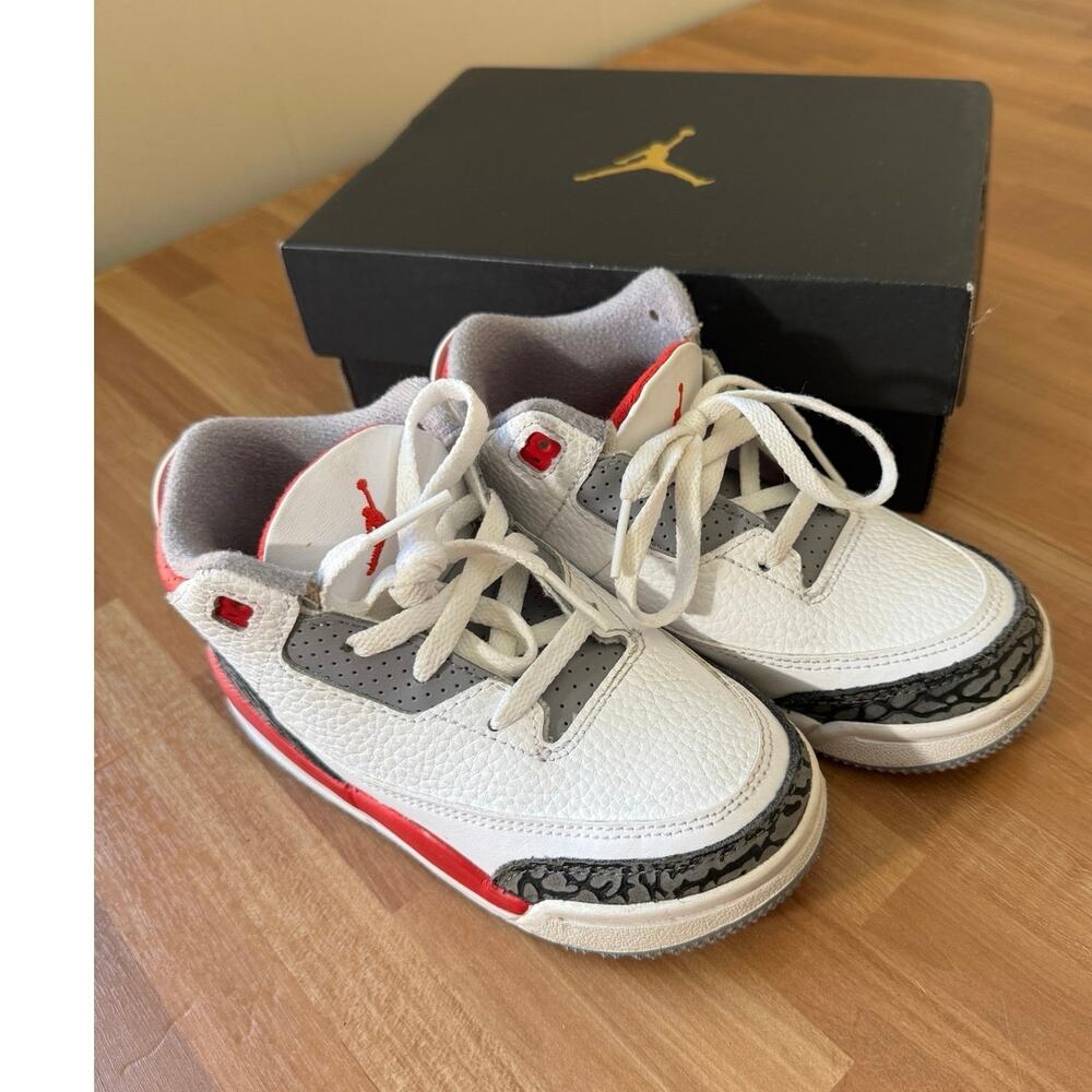 Nike Air Jordan 3 Retro TD "Fire Red" (2022) - Size 10C - DM0968-160
